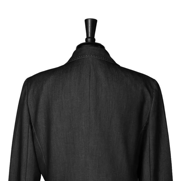 Kasper Women's Blazer Gray Two Button Stretch Lined Career Work Suit Jacket 12 - Picture 7 of 9